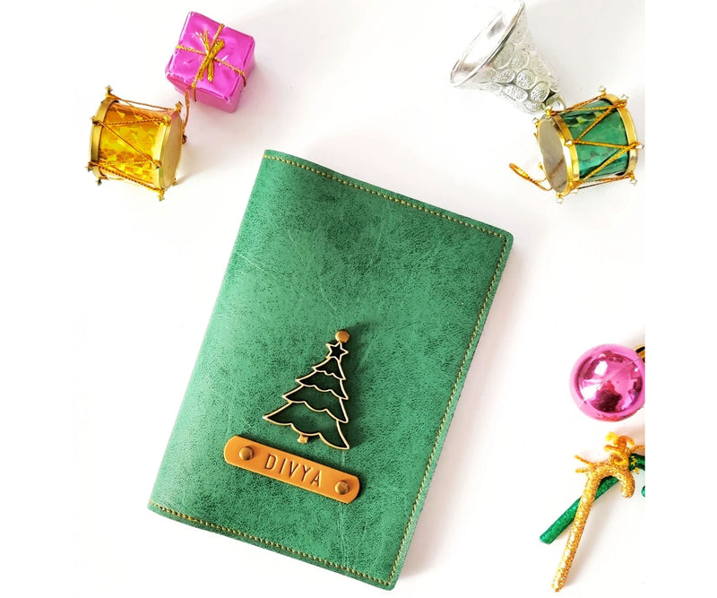 Emerald Green Leather Finish Passport Cover - The Junket