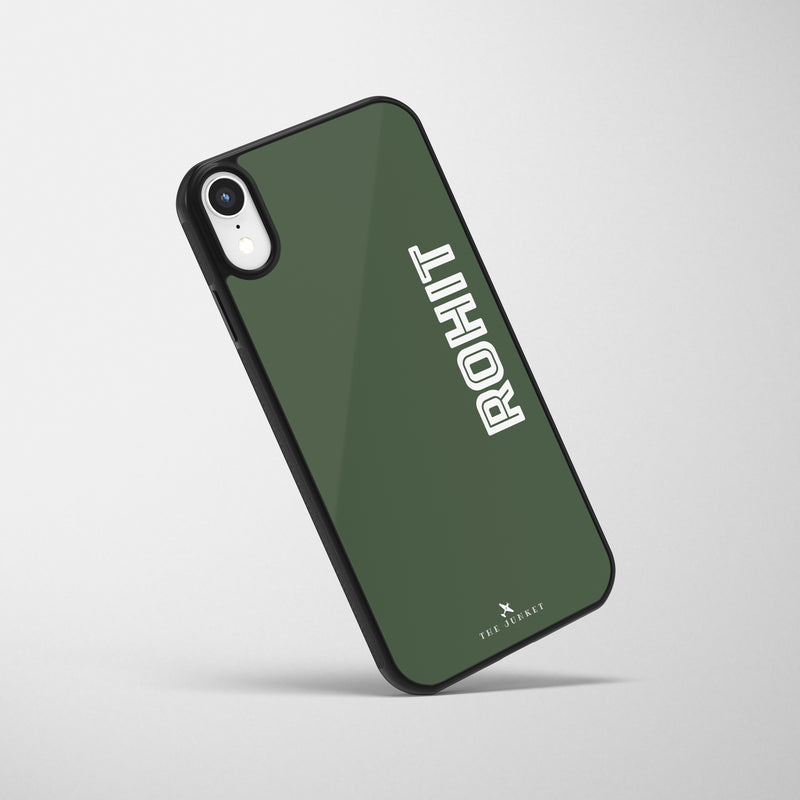 Personalized Glass Mobile Cover - Bold