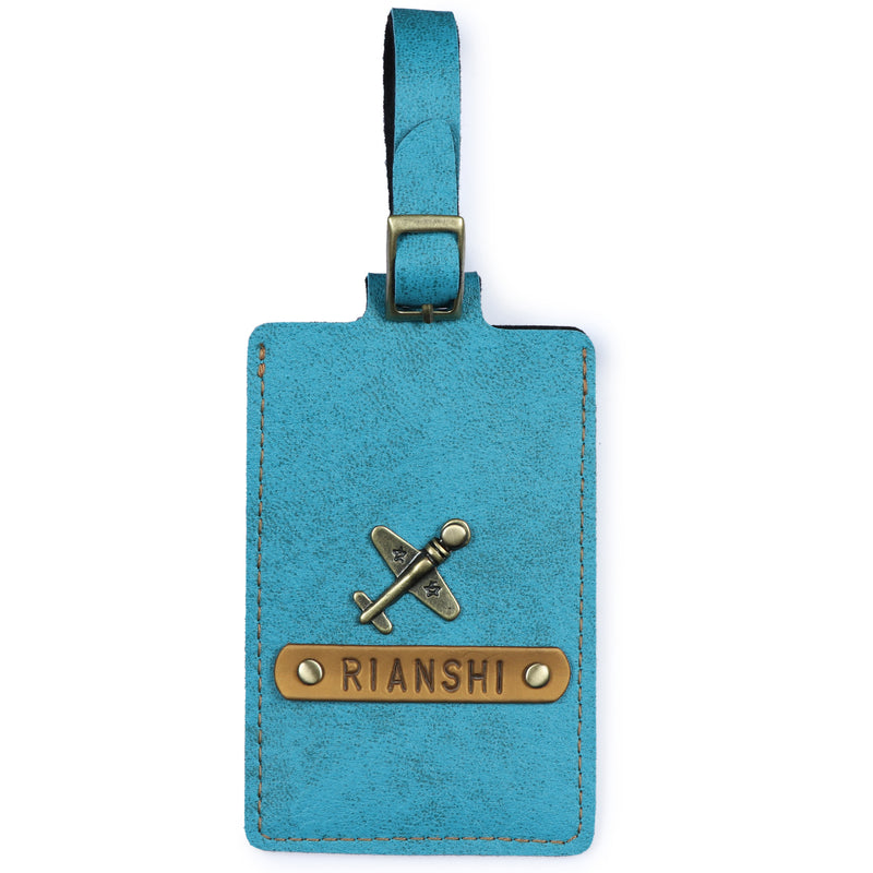 Turquoise Luggage Tag - ID slot