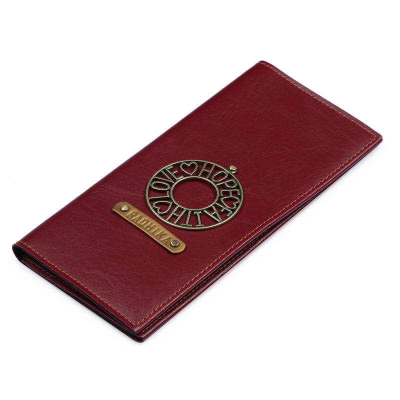 Maroon Travel Folder