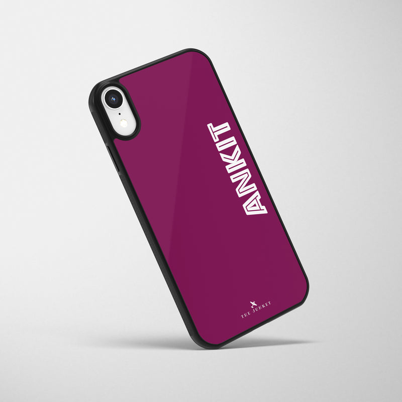 Personalized Glass Mobile Cover - Bold