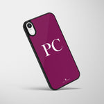 Personalized Glass Mobile Cover - Initials