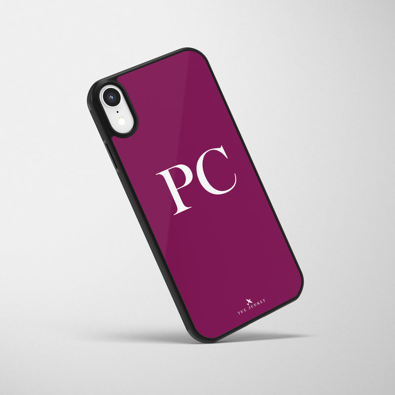 Personalized Glass Mobile Cover - Initials