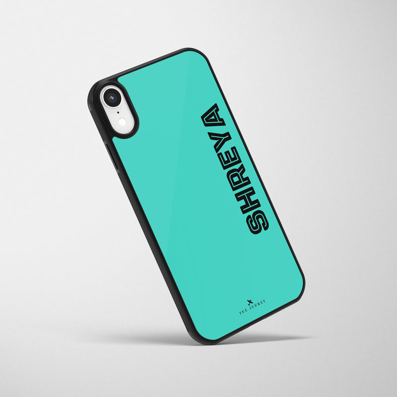 Personalized Glass Mobile Cover - Bold