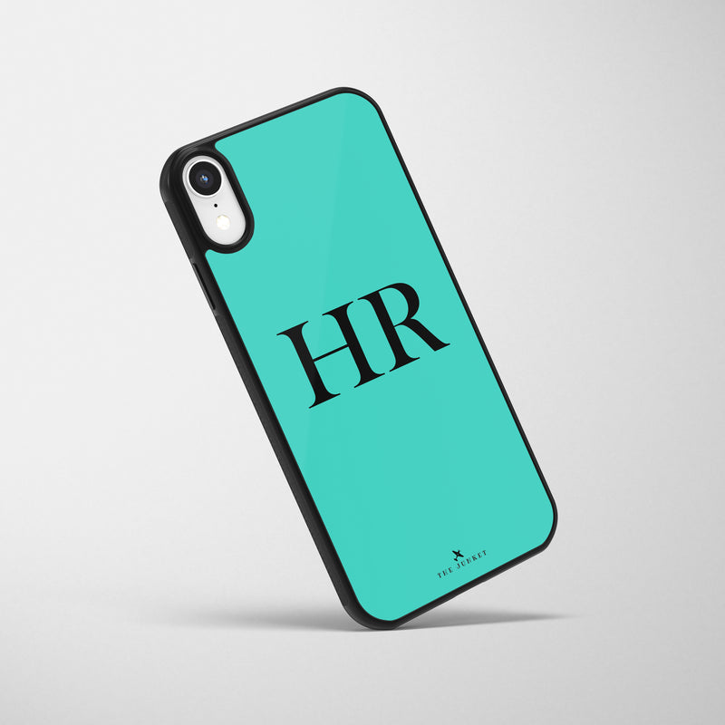 Personalized Glass Mobile Cover - Initials