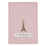 Personalized Baby Pink Textured Passport Cover