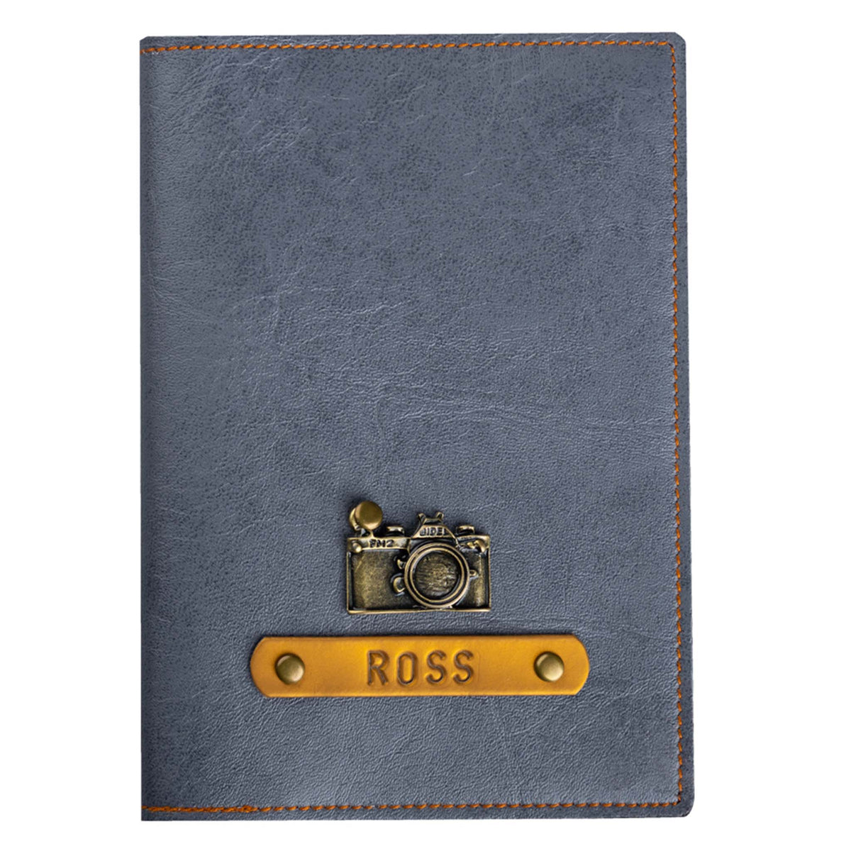 Grey Leather Finish Passport Cover – The Junket