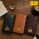 Black Zipper Travel Folder (Holds upto 3 Passports)