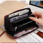 Cherry Red Womens Zip Wallet & Free Keychain