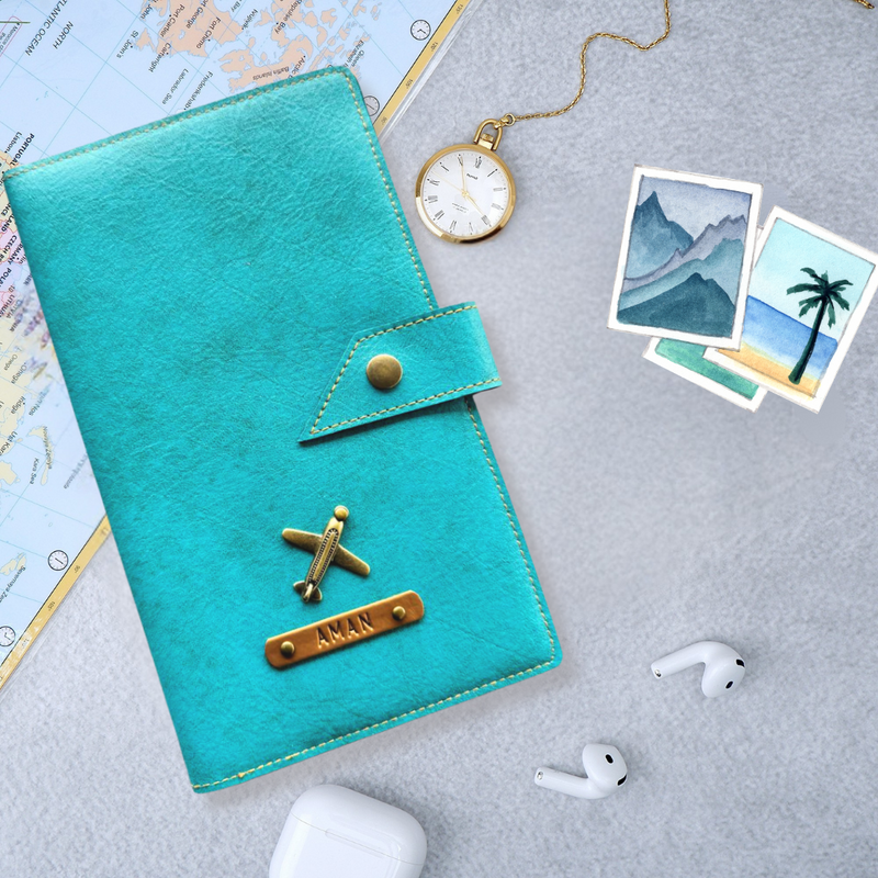 Turquoise Travel Passport Holder