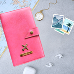 Pink Travel Passport Holder