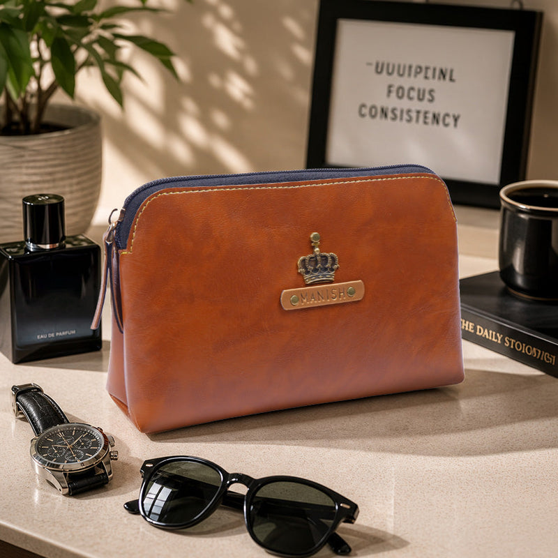 Tan Travel Pouch