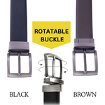Reversible Textured Black/Brown Belt & Wallet Combo