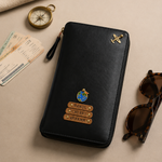 Black Zipper Travel Folder (Holds upto 3 Passports)