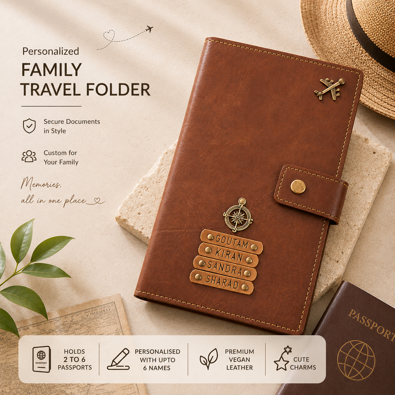 Family Travel Folder (Holds upto 6 Passports)