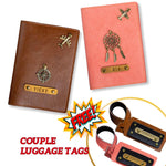 Personalized Couple Passport Covers & Free Luggage Tags