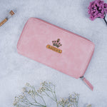 Blush Pink Womens Zip Wallet with Free Keychain