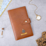 Tan Travel Passport Holder