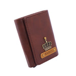 Dark Brown Pop Up Card Holder Wallet For Men