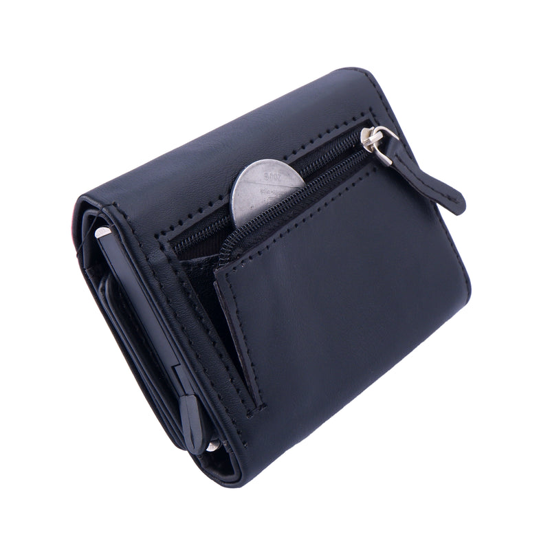 Black Pop Up Card Holder Wallet For Men