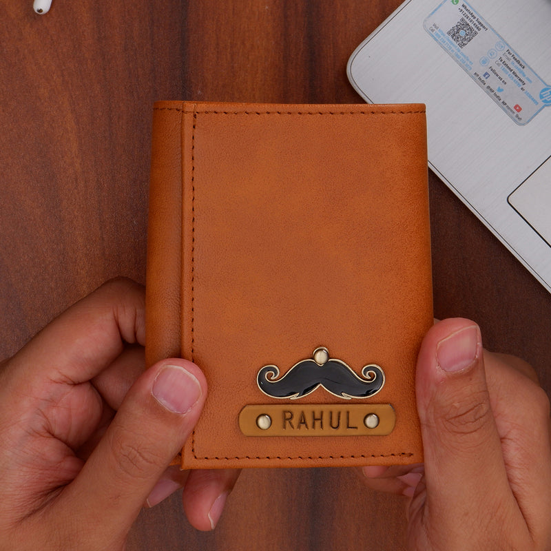 Tan Trifold Mens Wallet