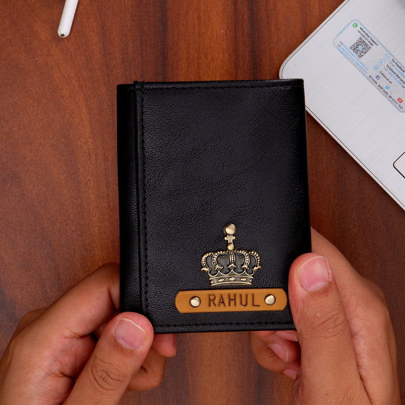 Black Trifold Mens Wallet