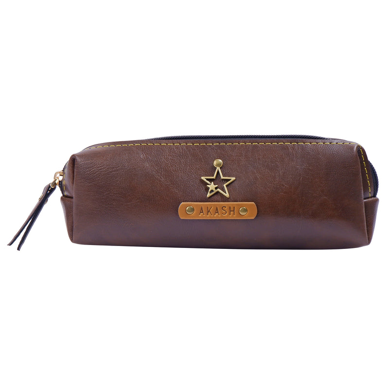 Dark Brown Pencil Pouch