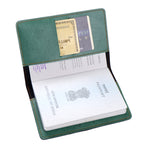 Personalized Emerald Green Leather Finish Passport Cover