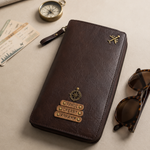 Dark Brown Zipper Folder (Holds upto 3 Passports)