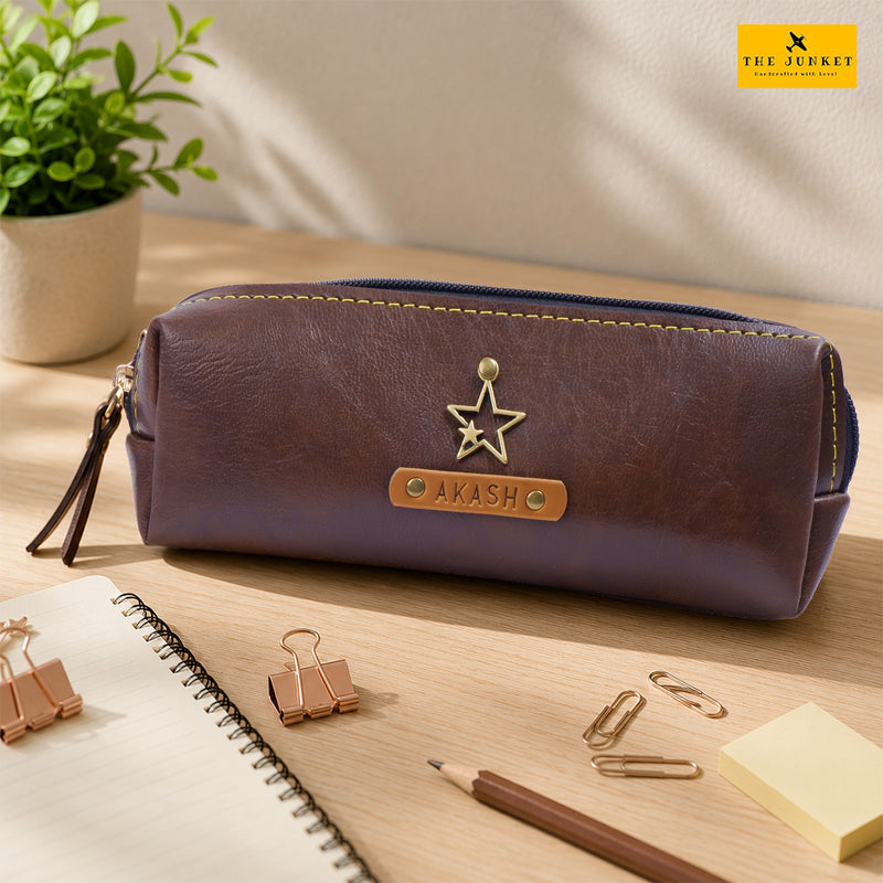 Dark Brown Pencil Pouch