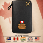Zipper Travel Folder (Upto 3 Passports) - Flag Edition