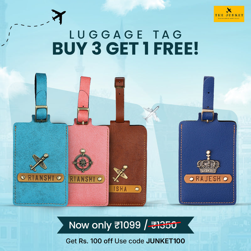 Personalised 3+1 Luggage Tags