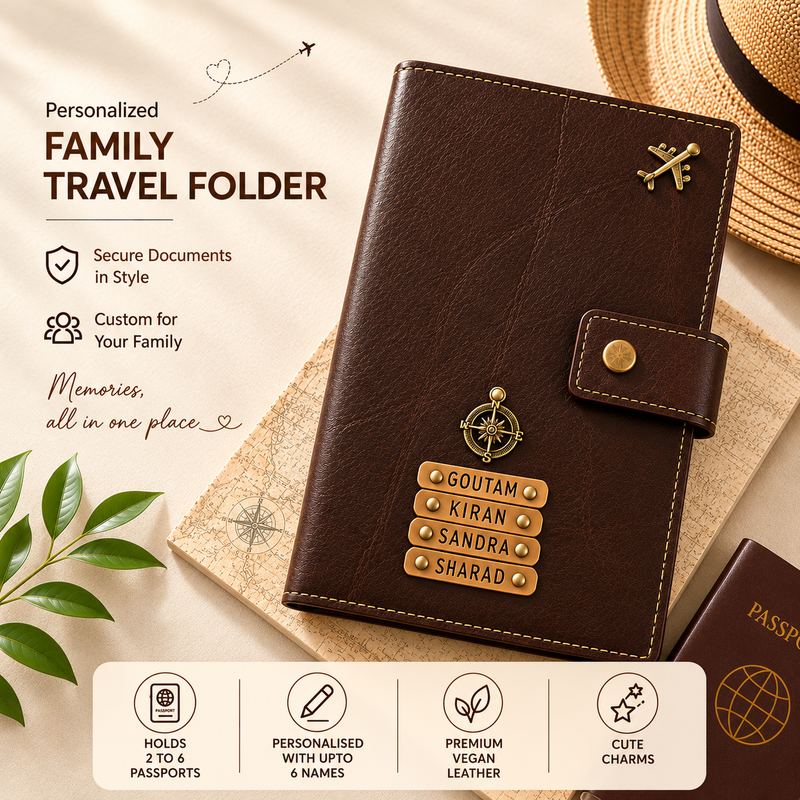 Family Travel Folder (Holds upto 6 Passports)