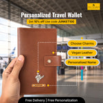 Tan Travel Passport Holder