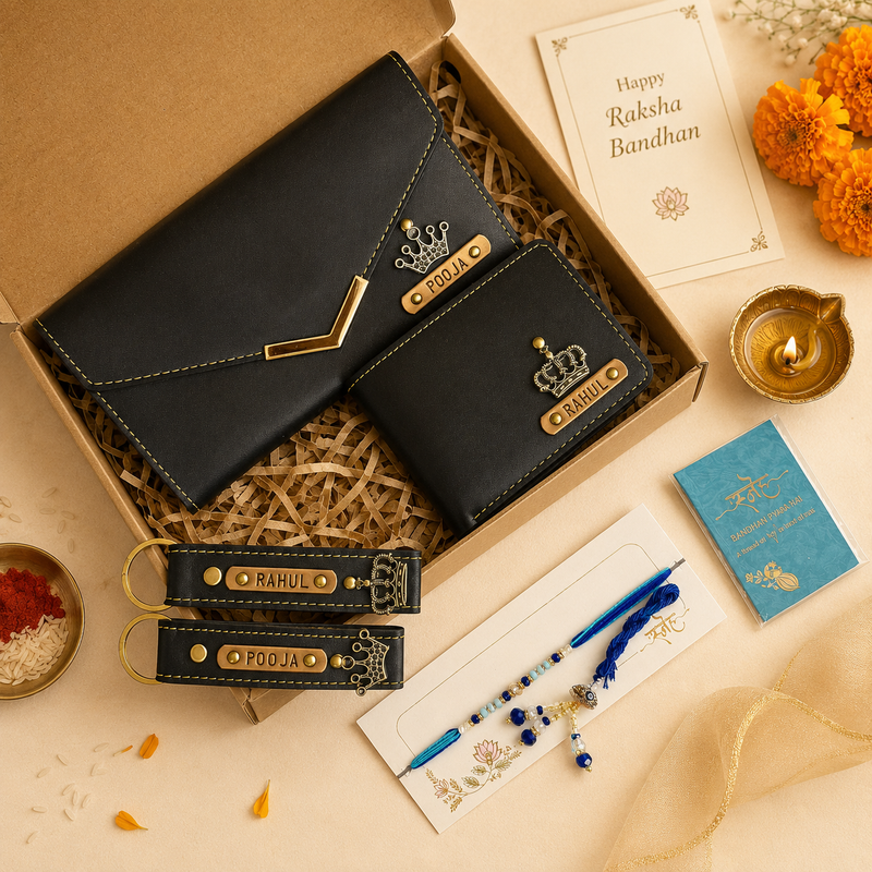 Rakhi Hamper for Bhai & Bhabhi (With Rakhi & Lumba)