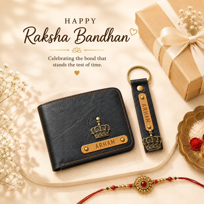 Mens Wallet & Keychain With Free Charm
