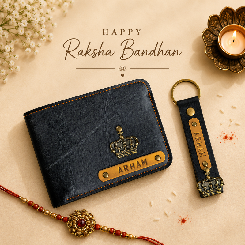 Men's Wallet & Keychain With Free Charm