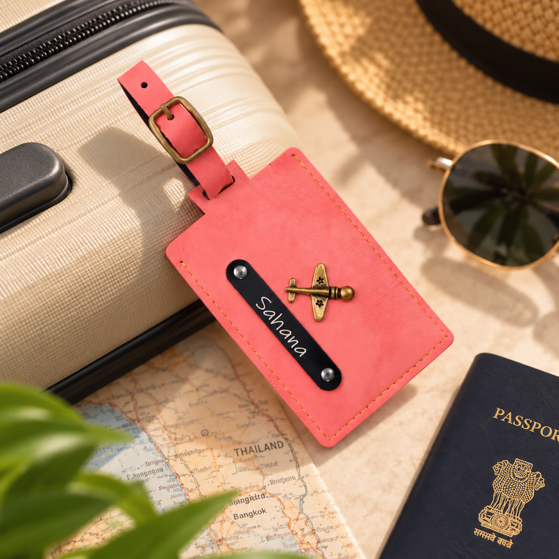 Personalised Set of 2 Luggage Tags ID Cards - Laser Edition