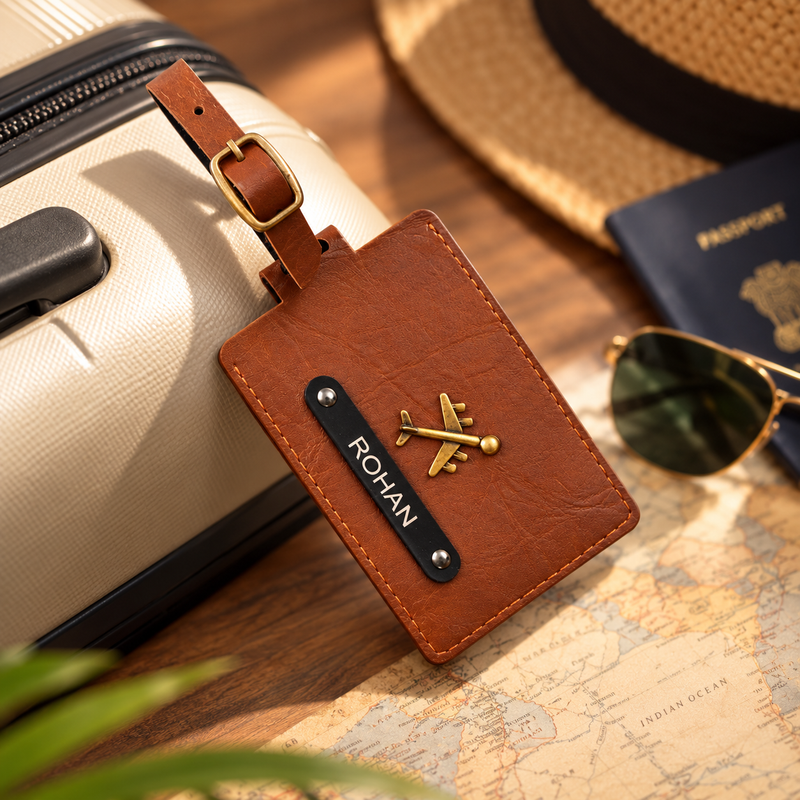 Personalised Set of 2 Luggage Tags ID Cards - Laser Edition
