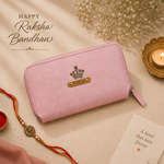 Blush Pink Womens Zip Wallet & Free Keychain