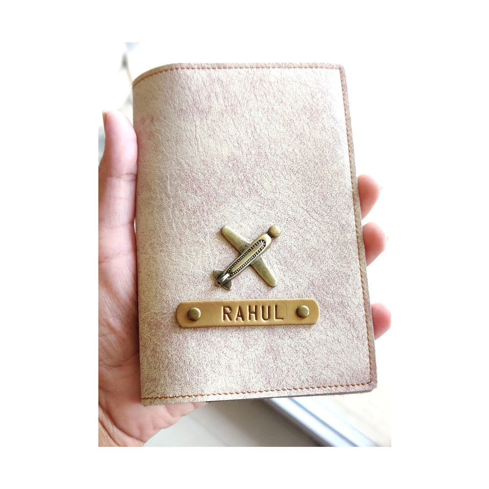 Cookie n Cream Leather Finish Passport Cover - The Junket