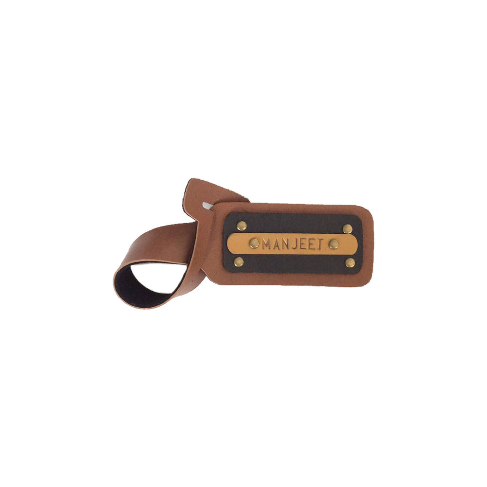 Tan with Black Luggage Tag - The Junket