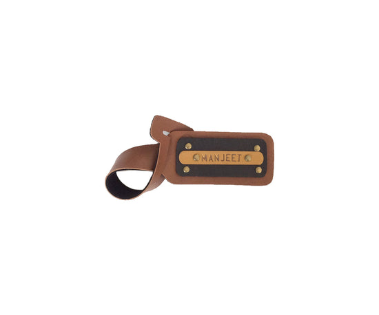 Tan with Black Luggage Tag - The Junket