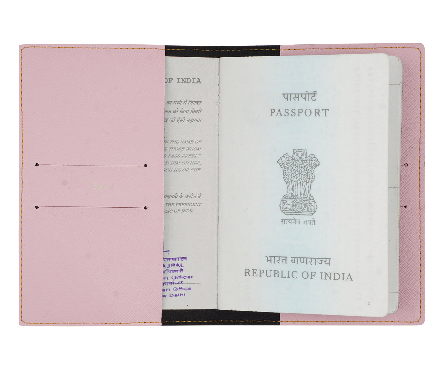 Baby Pink Textured Passport Cover - The Junket