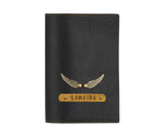Black Leather Finish Passport Cover - The Junket