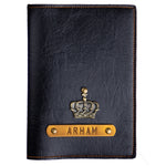 Personalized Black Leather Finish Passport Cover