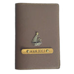 Personalized Chocolate Brown Textured Passport Cover