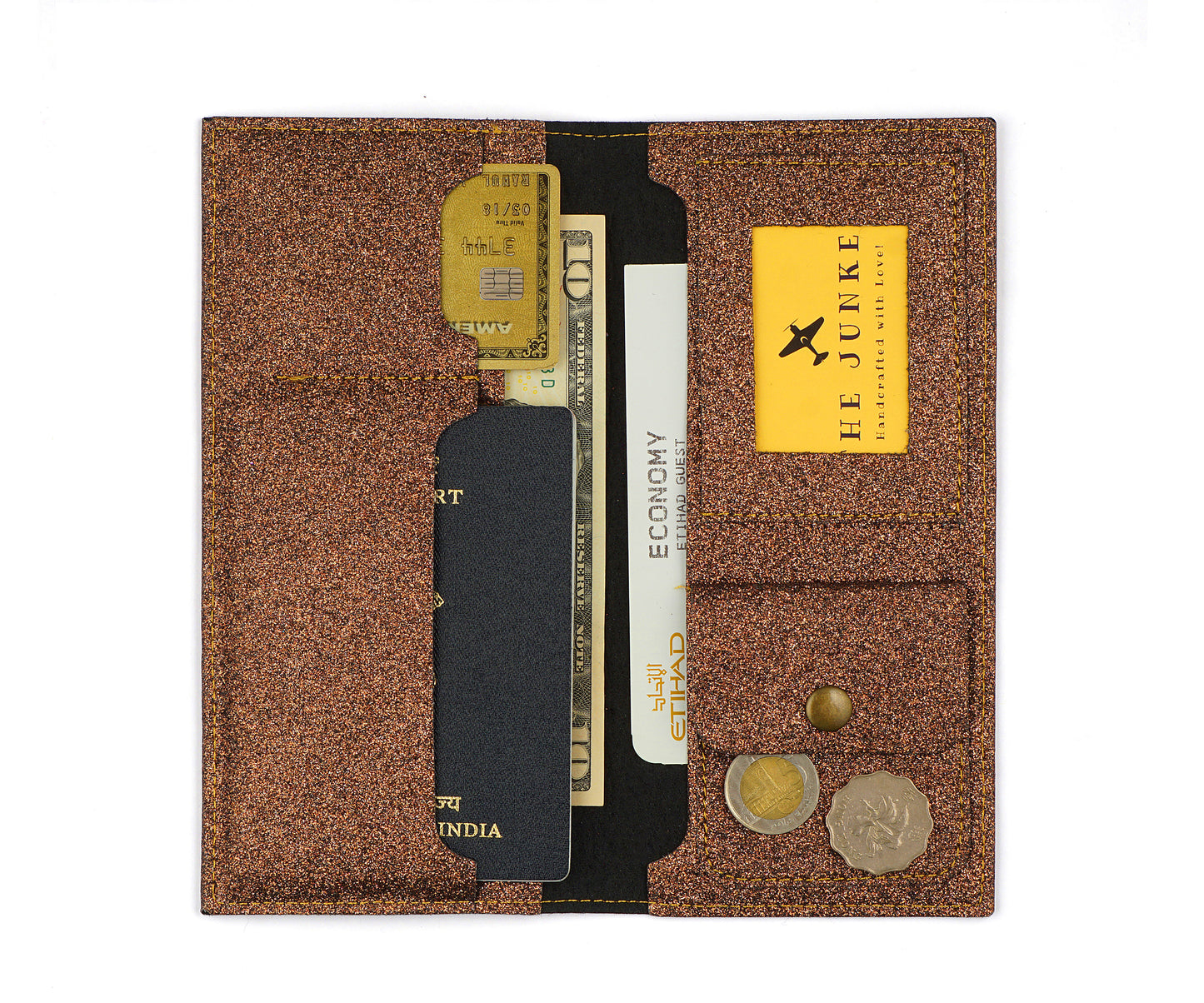 Copper Glitter Travel Folder - The Junket