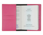 Dark Pink Textured Passport Cover - The Junket