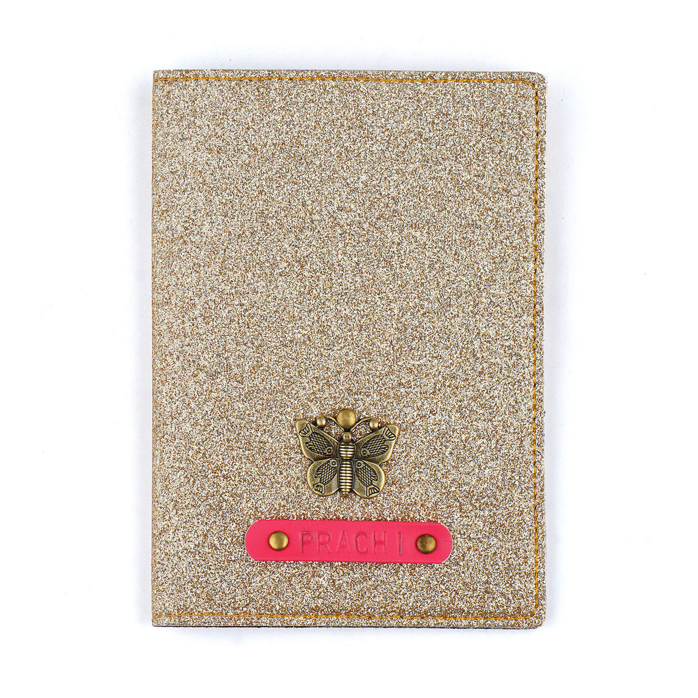 
                  
                    Rose Gold Glitter Passport Cover - The Junket
                  
                